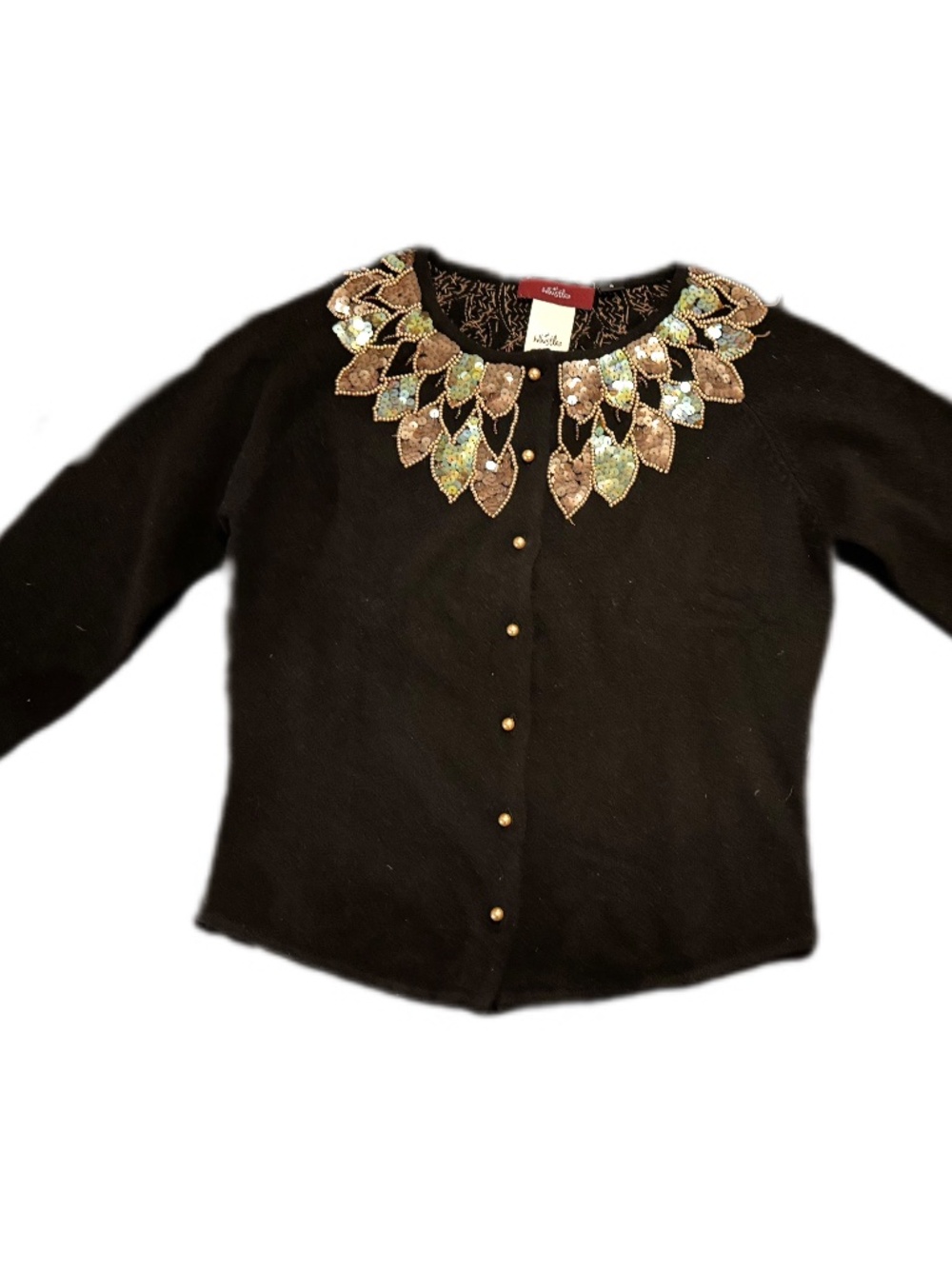 Vintage Whistles black knit cardigan - XS